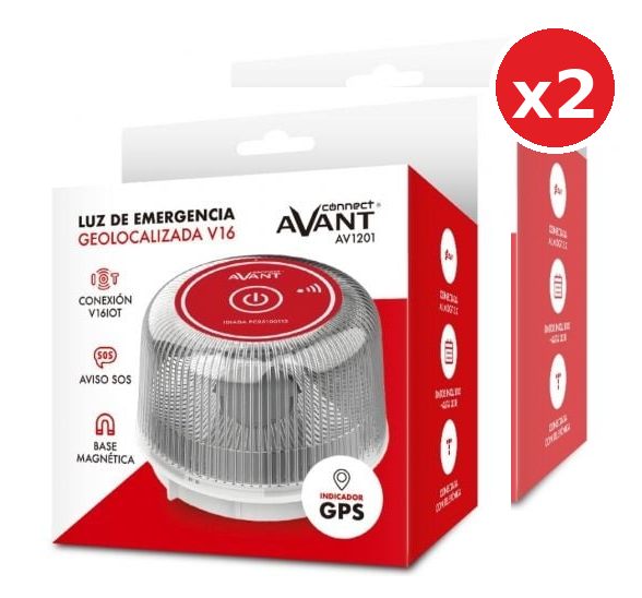 Pack 2x Luz baliza V16 hmologada