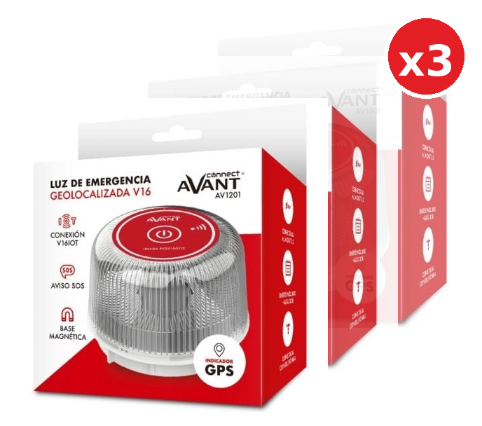 Pack 3x Luz baliza V16 hmologada